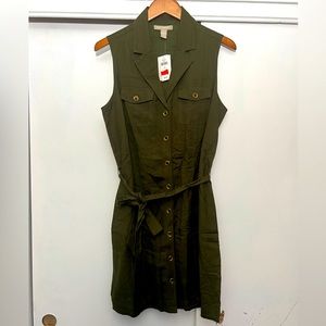 Banana Republic dark green, sleeveless size 10 dress